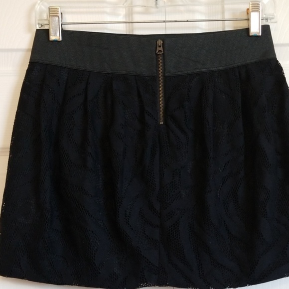 Armani Exchange Black Lace Skater Mini Skirt - Picture 4 of 6
